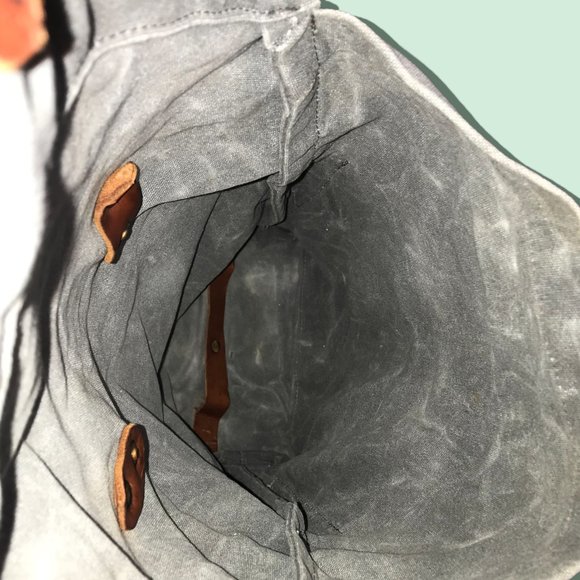 “The Scout” Backpack by Bradley Mountain waxed canvas and leather hiking pack - Picture 15 of 16